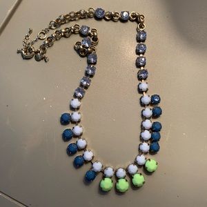 J.Crew Statement Necklace - Blue/Green Stones